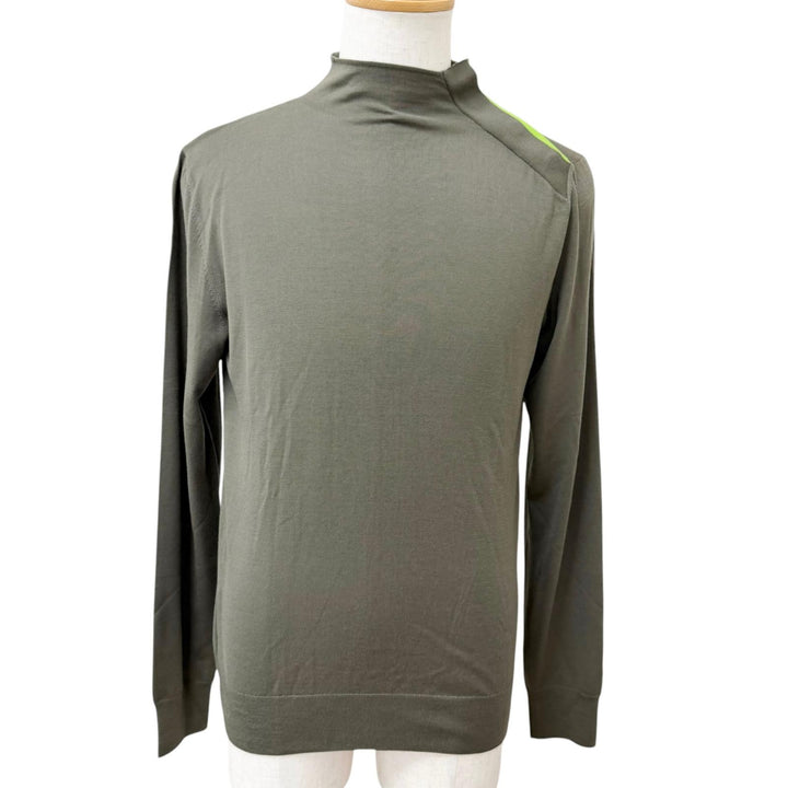 Excellent HERMES sweater Serie Button Lightweight Long-Sleeve Knit
