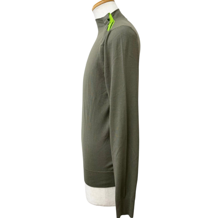 Excellent HERMES sweater Serie Button Lightweight Long-Sleeve Knit