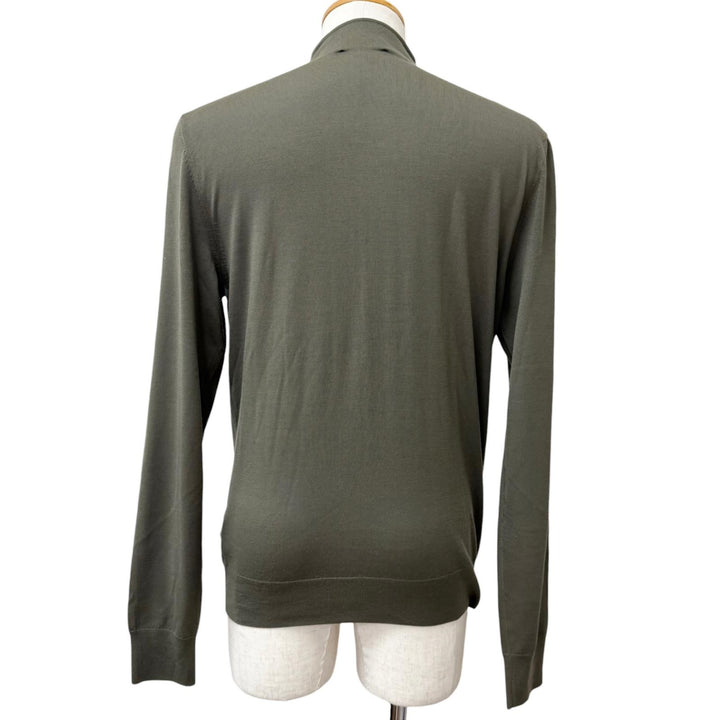 Excellent HERMES sweater Serie Button Lightweight Long-Sleeve Knit