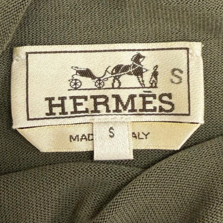 Excellent HERMES sweater Serie Button Lightweight Long-Sleeve Knit