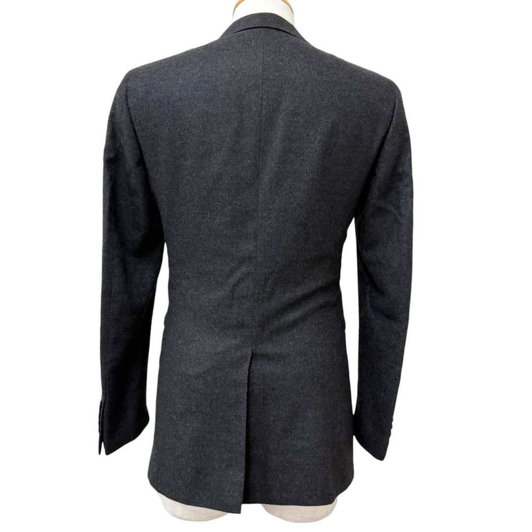 Excellent HERMES tailored jacket single Charcoal gray cashmere mens 44 G9868Z