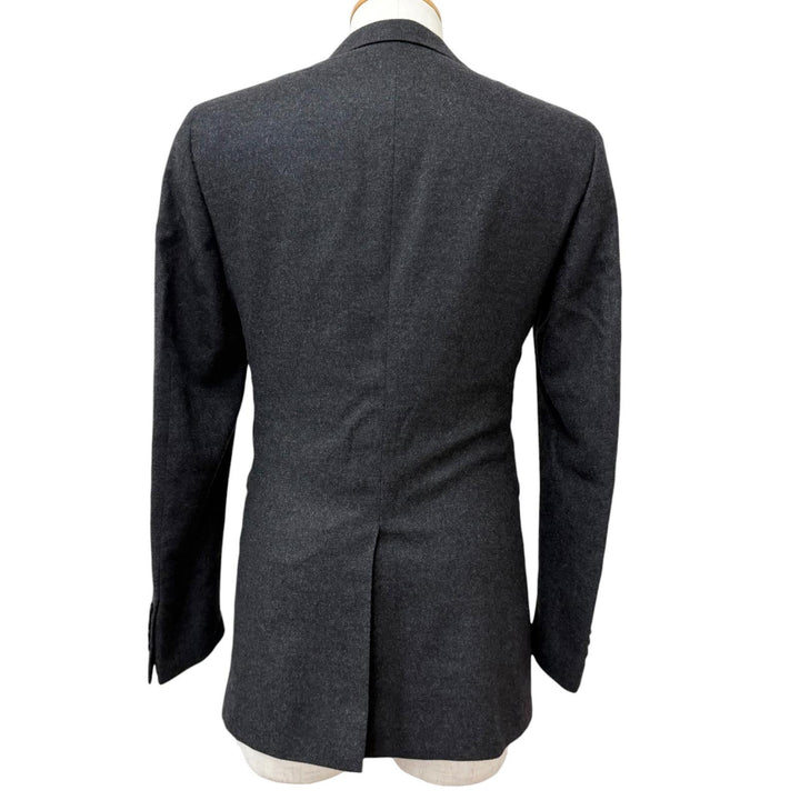 Excellent HERMES tailored jacket single Charcoal gray cashmere mens 44 G9868Z