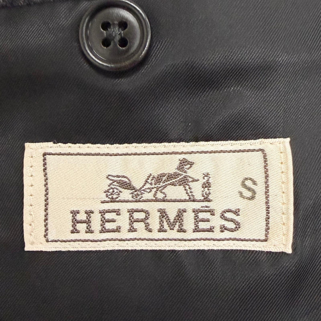 Excellent HERMES tailored jacket single Charcoal gray cashmere mens 44 G9868Z
