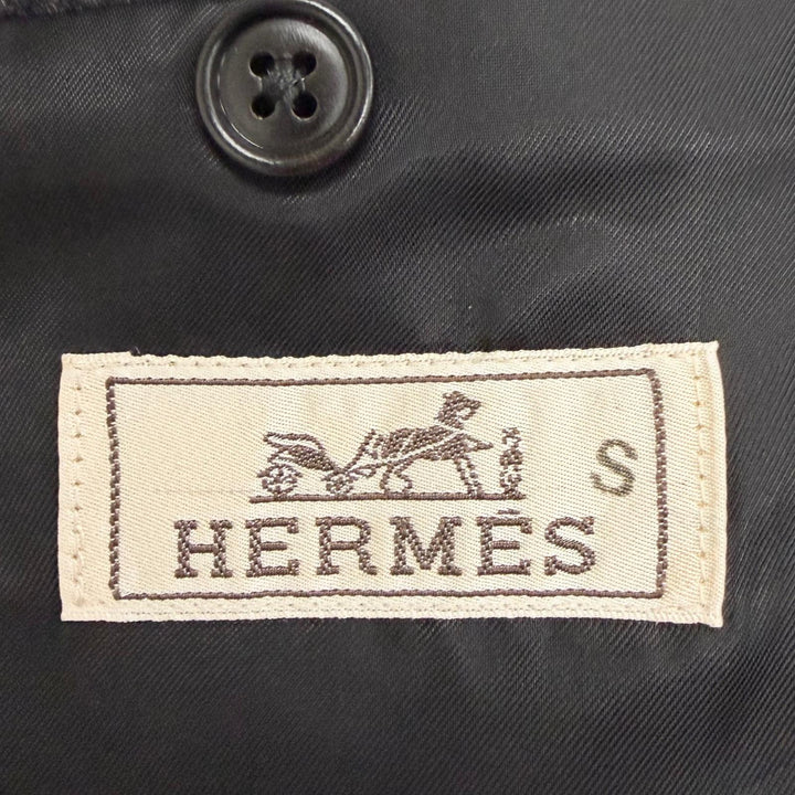 Excellent HERMES tailored jacket single Charcoal gray cashmere mens 44 G9868Z