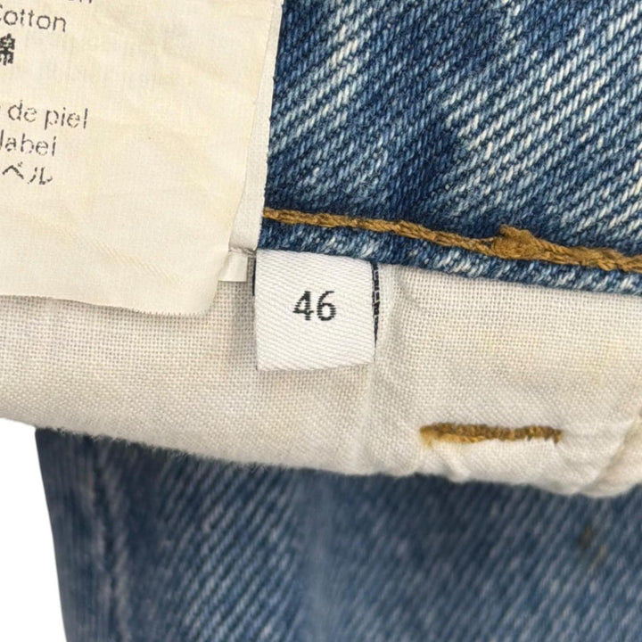 Discounted Very Good LOEWE Pants Button fly, leather patch, fisherman denim. Indigo cotton