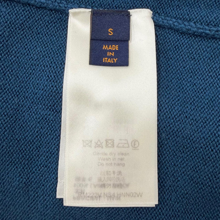 Great LOUIS VUITTON sweater LV logo embroidered two-tone signature crewneck knit