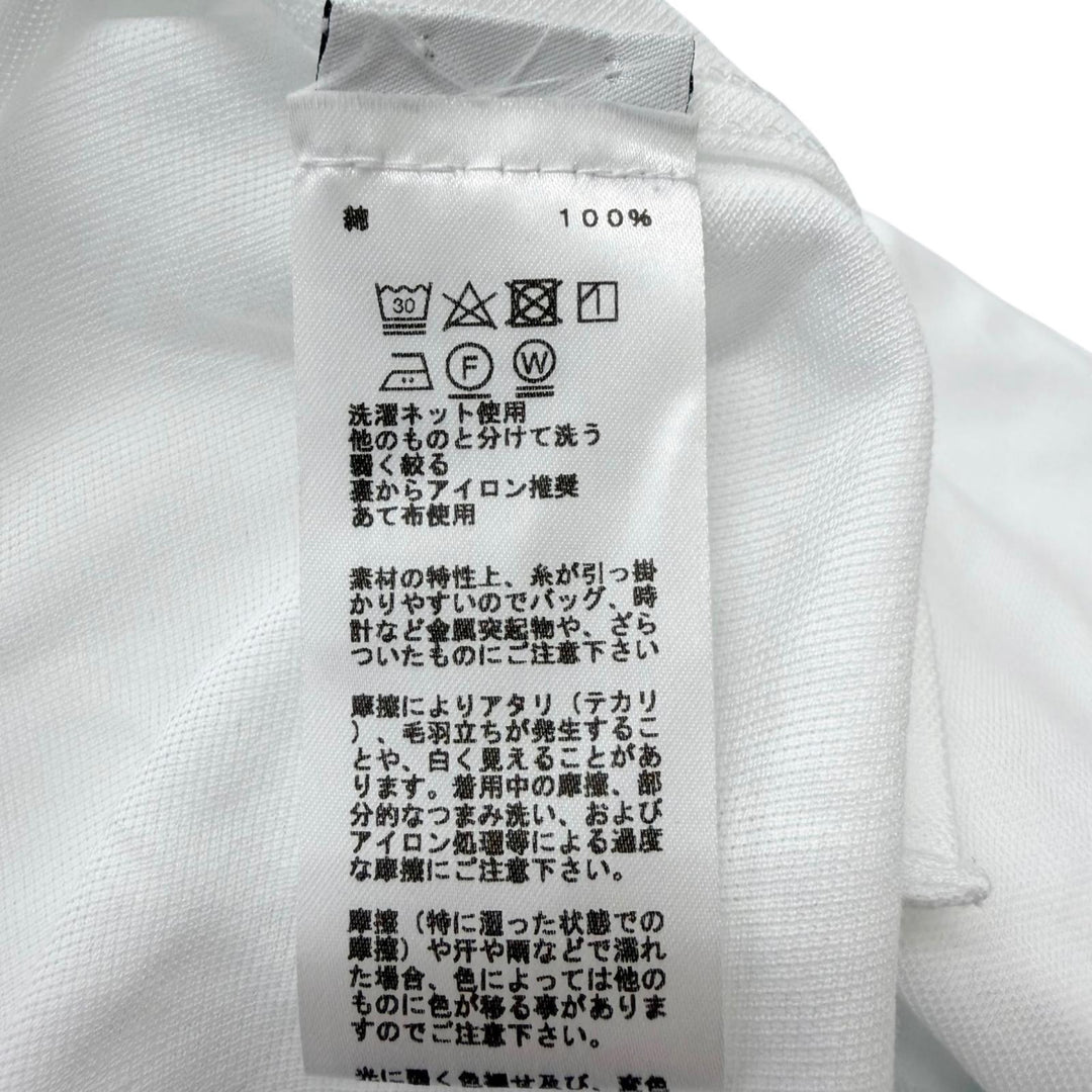 Pristine HERMES Short sleeve polo shirt H logo embroidery white cotton