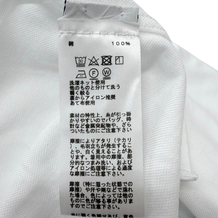 Pristine HERMES Short sleeve polo shirt H logo embroidery white cotton