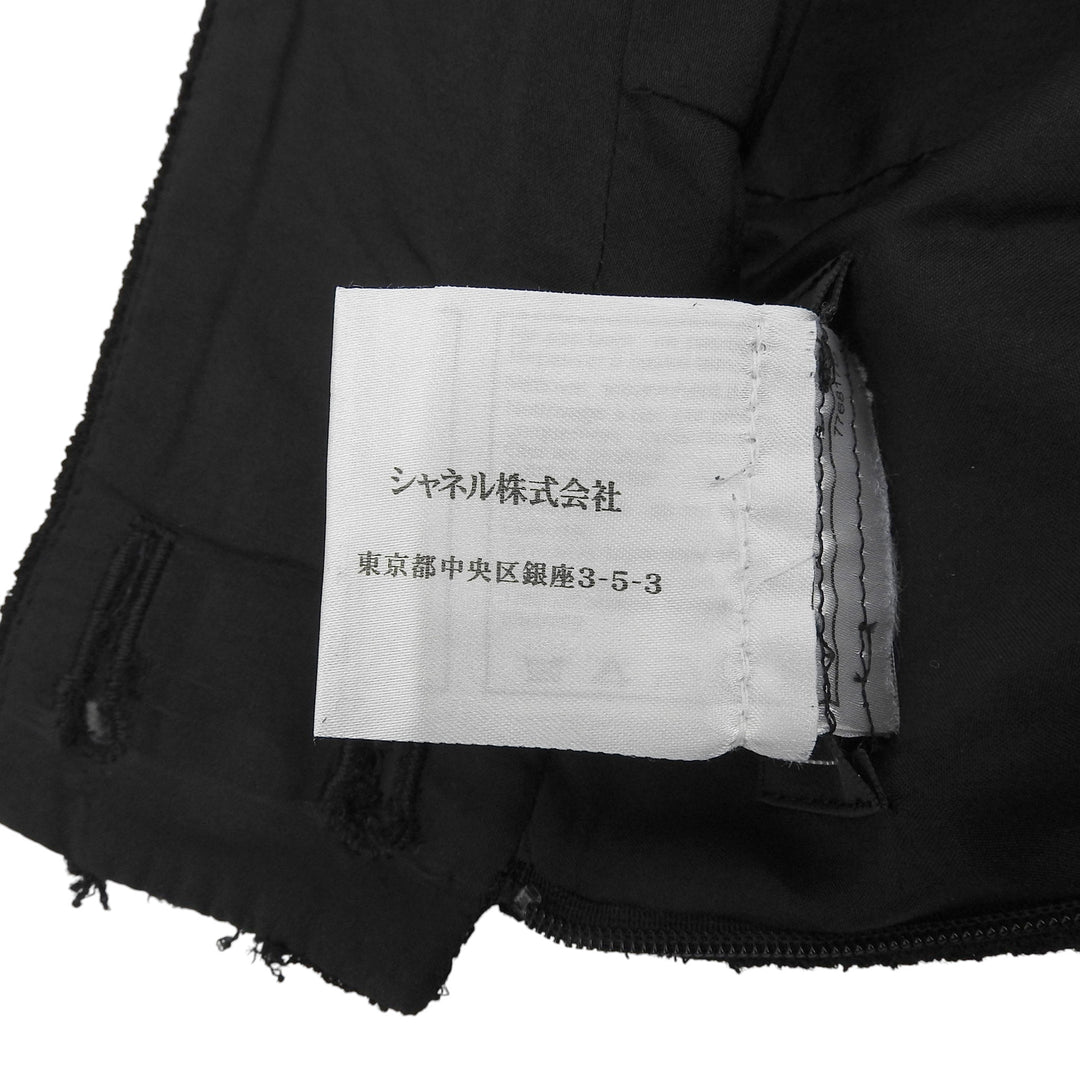 Great CHANEL skirt 100% silk lining, fringed tweed. Women 34 07A P31951V21840