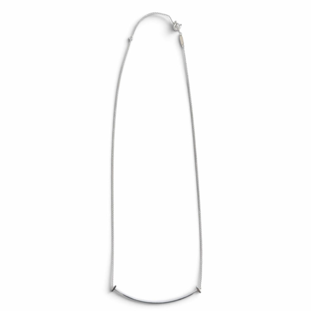 Great TIFFANY&Co. Necklace T Smile Large Pendant Silver AG925 Women