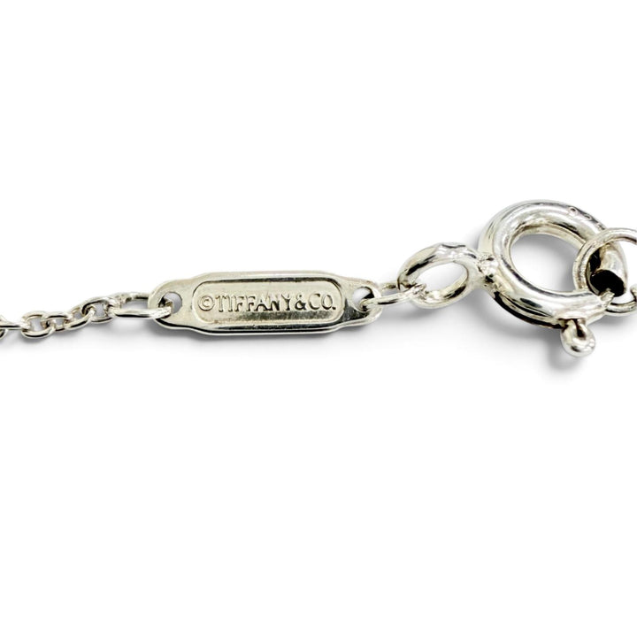 Great TIFFANY&Co. Necklace T Smile Large Pendant Silver AG925 Women