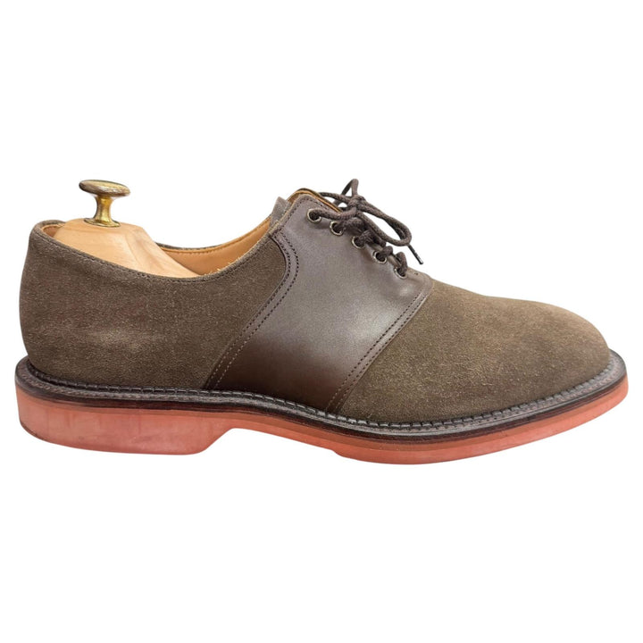 Great CROCKETT&JONES Dress shoes PENN 378 Last Business Shoes Brown Suede