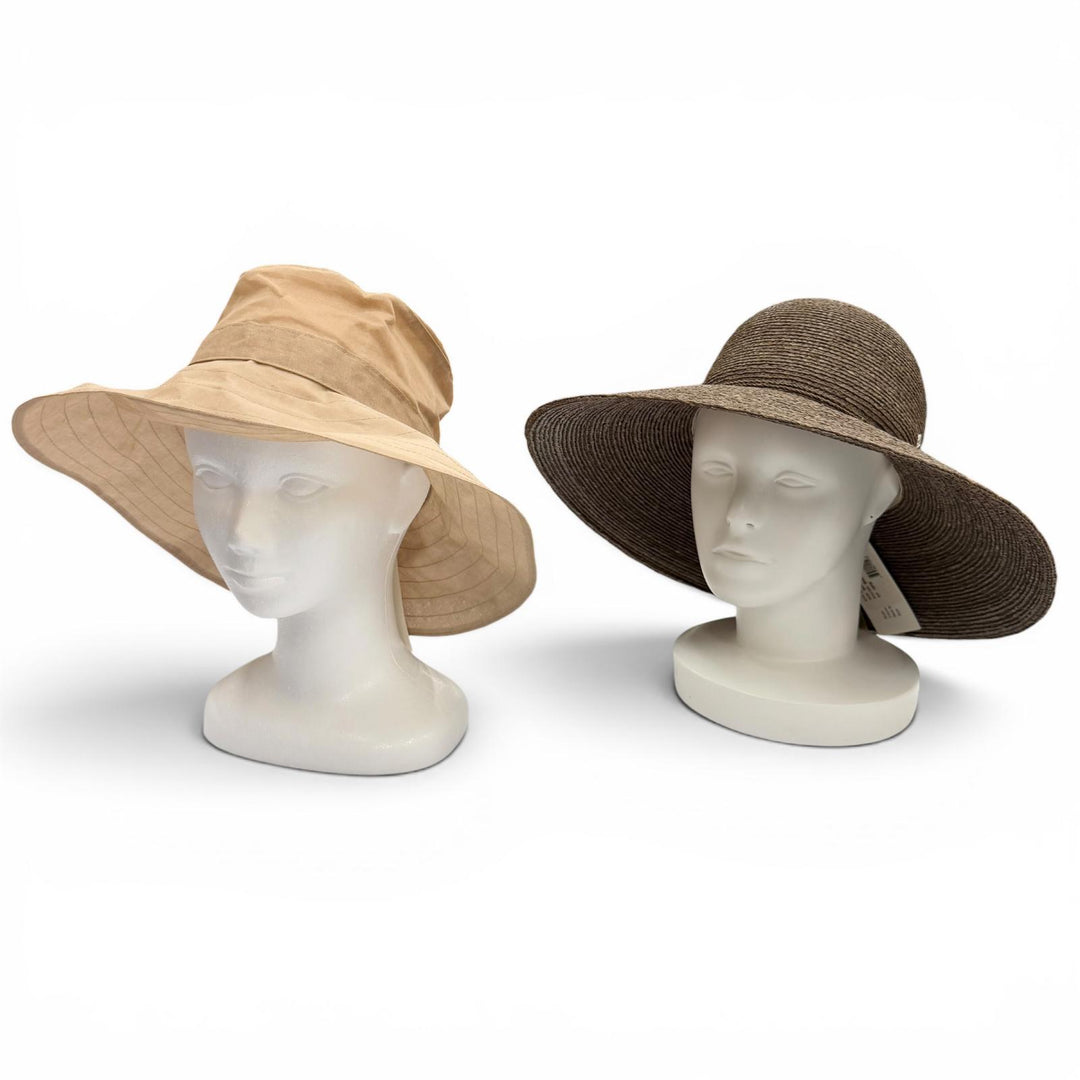 Pristine HELEN KAMINSKI hat Two-piece set Brown Raffia Women