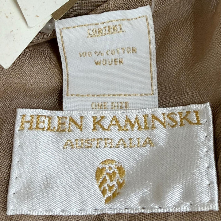 Pristine HELEN KAMINSKI hat Two-piece set Brown Raffia Women