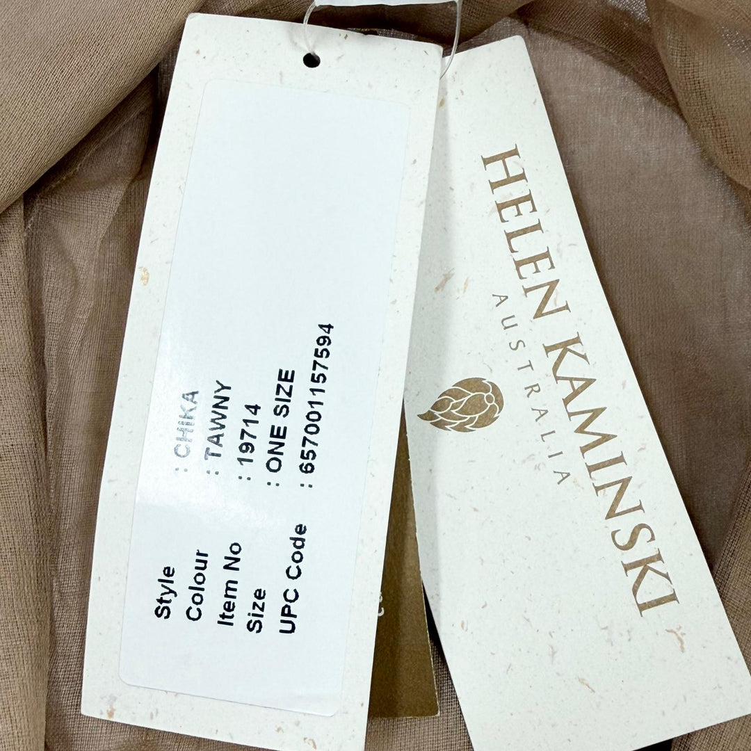 Pristine HELEN KAMINSKI hat Two-piece set Brown Raffia Women
