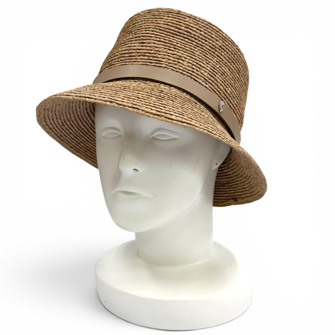 Pristine HELEN KAMINSKI hat Hamilton Bucket natural Raffia Women