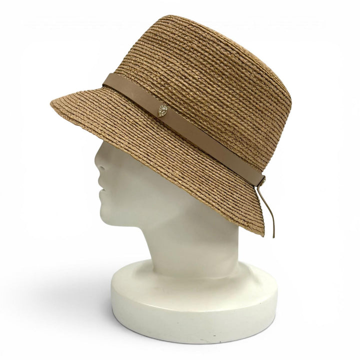 Pristine HELEN KAMINSKI hat Hamilton Bucket natural Raffia Women