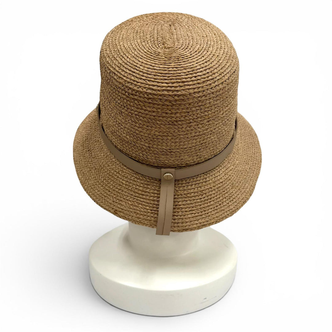 Pristine HELEN KAMINSKI hat Hamilton Bucket natural Raffia Women