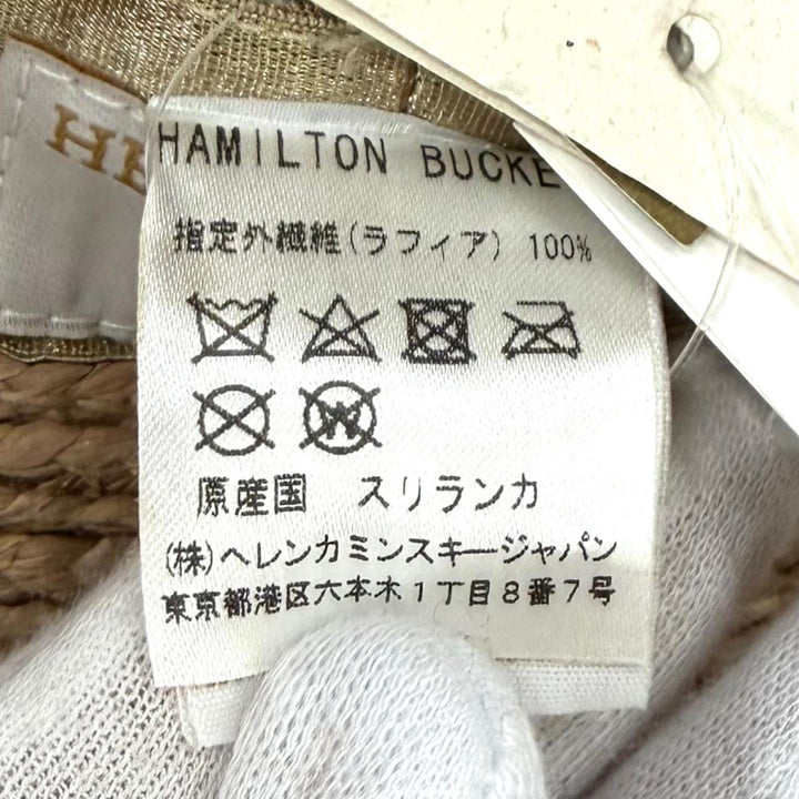 Pristine HELEN KAMINSKI hat Hamilton Bucket natural Raffia Women