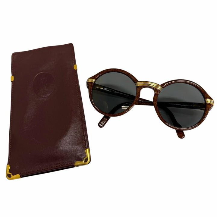 Great Cartier sunglasses 135 Cabriolet Trinity Brown mens