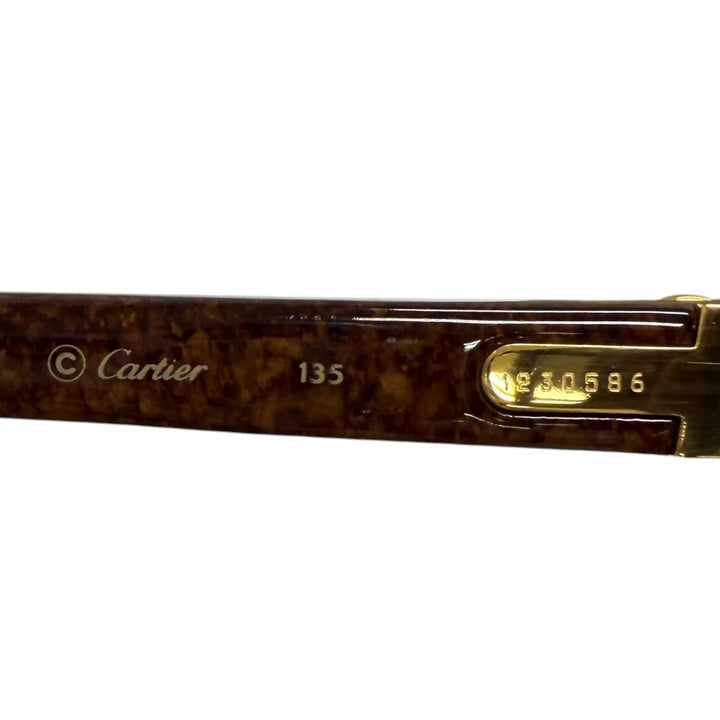 Great Cartier sunglasses 135 Cabriolet Trinity Brown mens