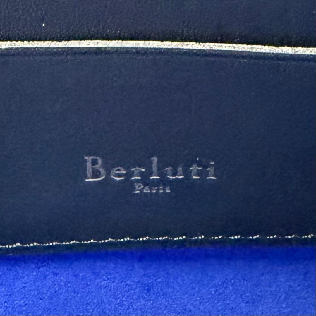 Great Berluti Clutch bag Nino PM Calligraphy business bag pouch Brown leather