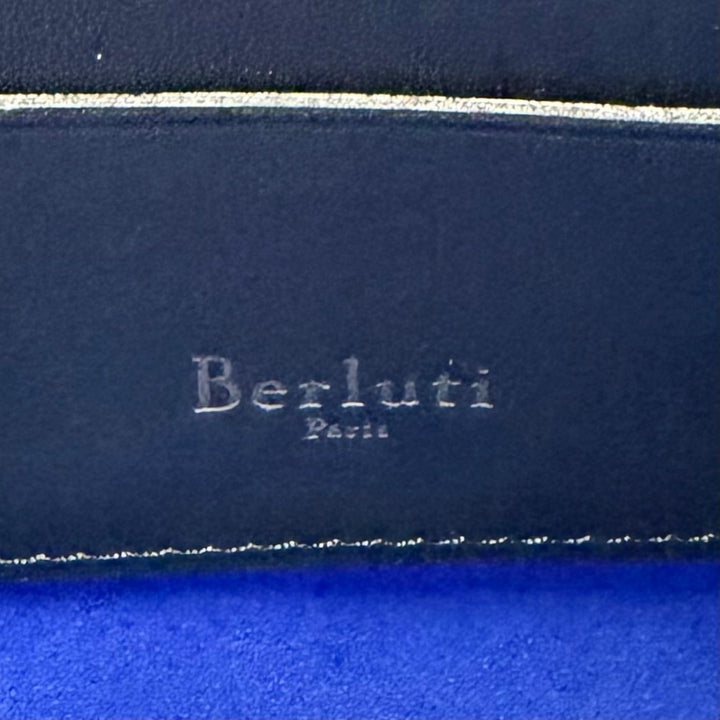 Great Berluti Clutch bag Nino PM Calligraphy business bag pouch Brown leather