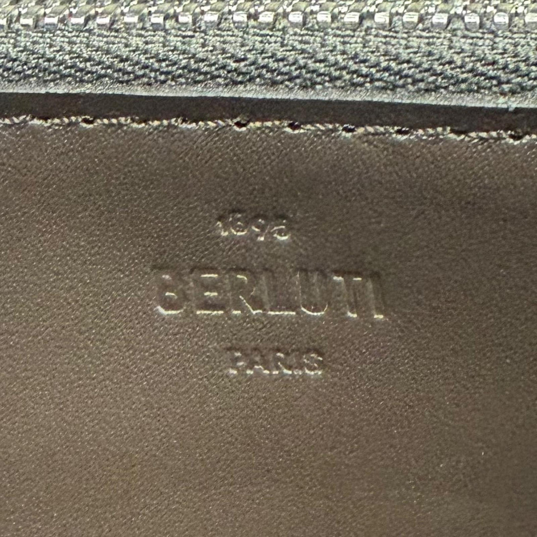 Excellent BERLUTI Purse Itauba Gradient Orange leather mens