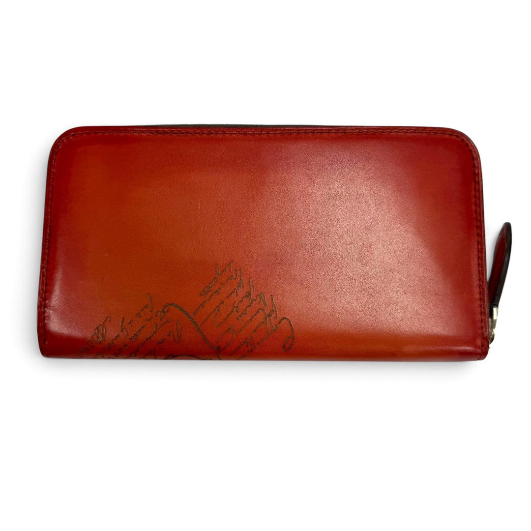 Excellent BERLUTI Purse Itauba Gradient Orange leather mens