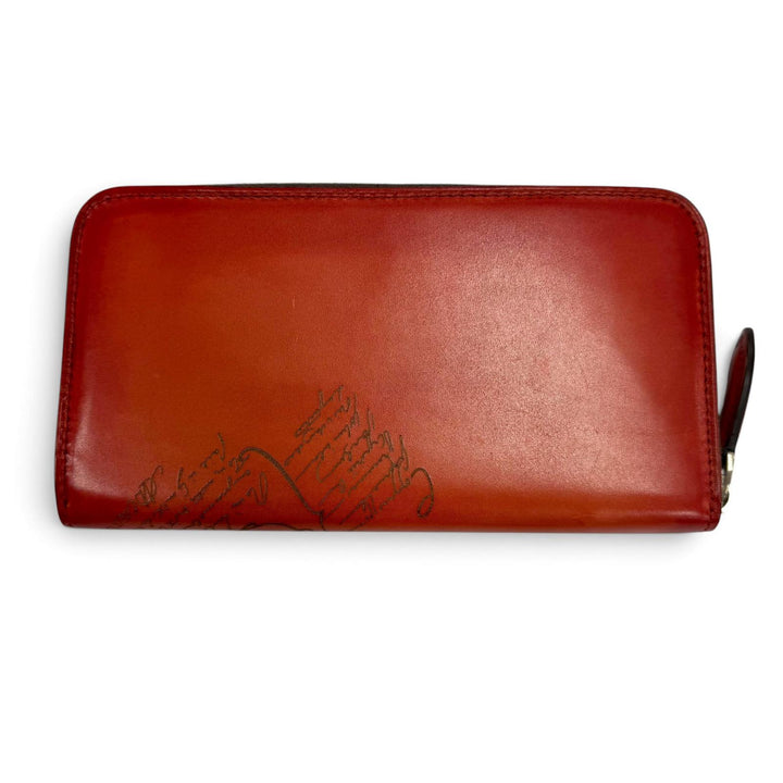Excellent BERLUTI Purse Itauba Gradient Orange leather mens