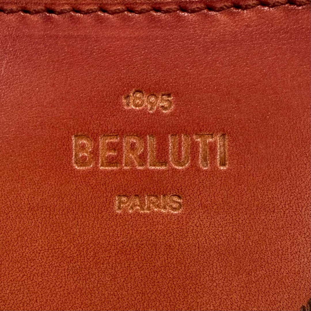 Excellent BERLUTI Purse Itauba Gradient Orange leather mens