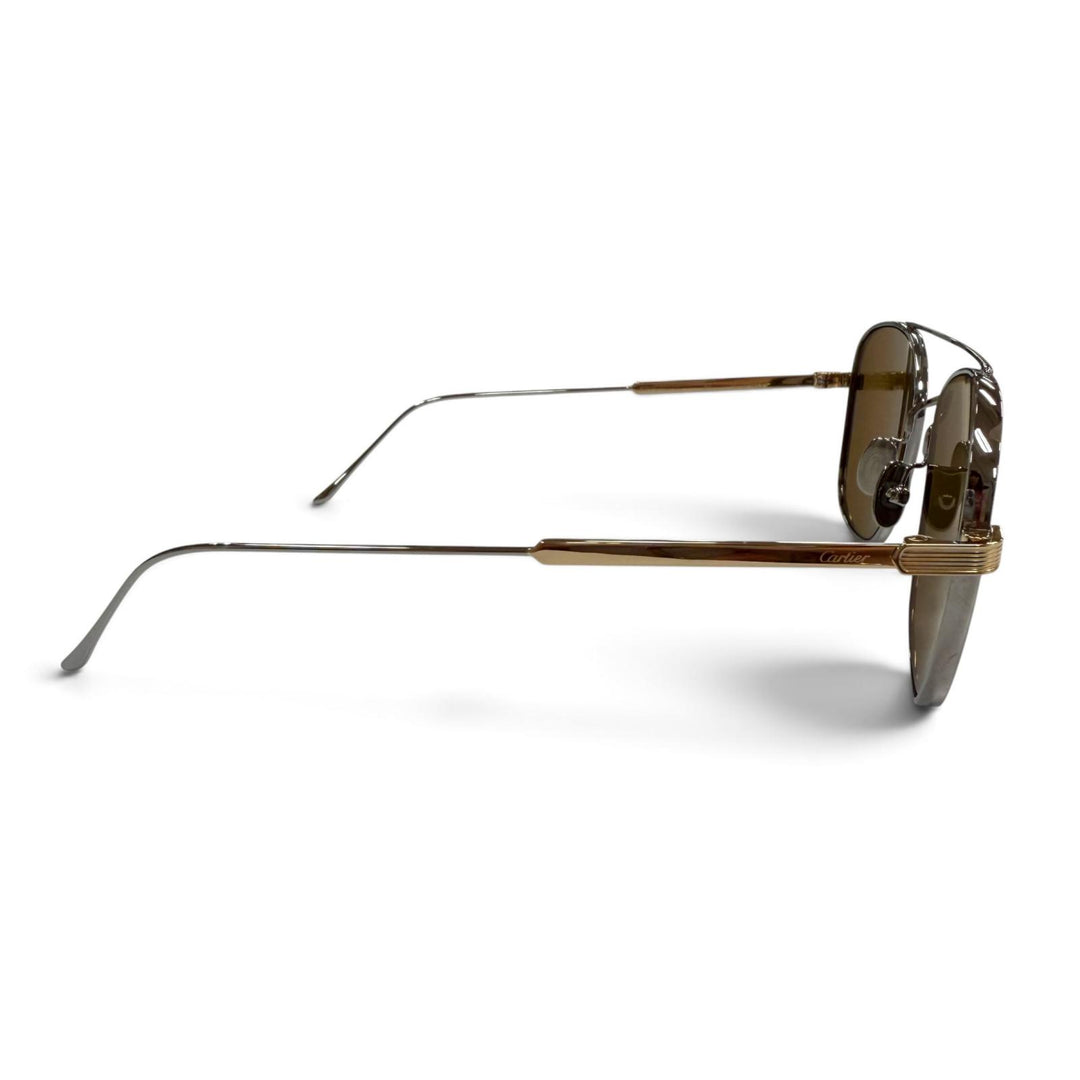 Excellent Cartier sunglasses Two-Bridge Eyewear Silver mens CT0163S