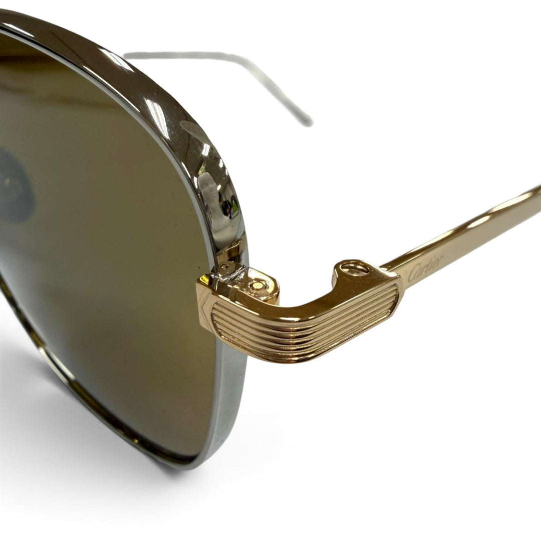 Excellent Cartier sunglasses Two-Bridge Eyewear Silver mens CT0163S