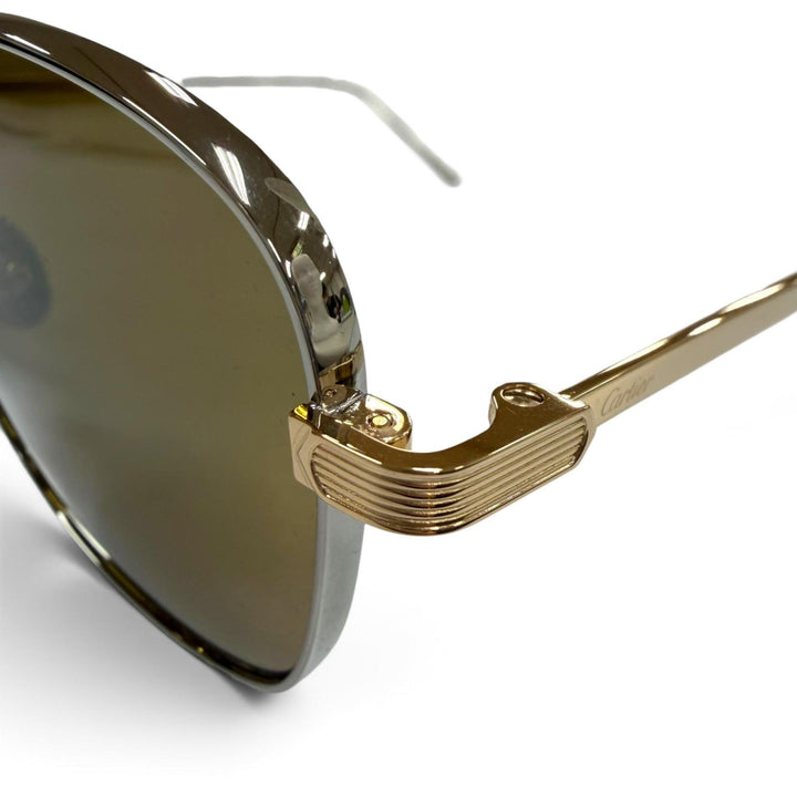 Excellent Cartier sunglasses Two-Bridge Eyewear Silver mens CT0163S