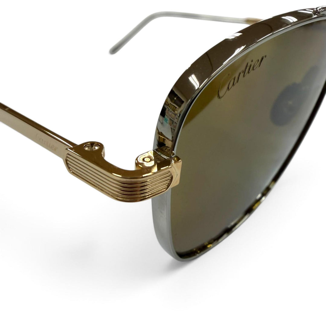 Excellent Cartier sunglasses Two-Bridge Eyewear Silver mens CT0163S