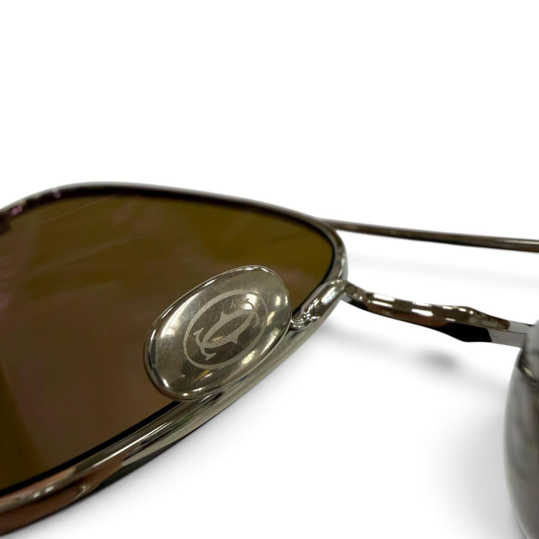 Excellent Cartier sunglasses Two-Bridge Eyewear Silver mens CT0163S