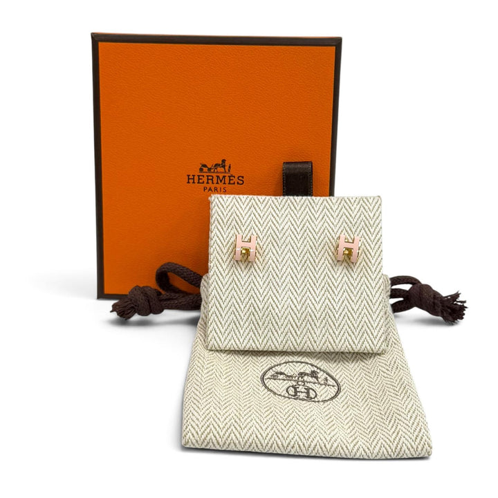 Excellent HERMES Pierce Pierce Mini Pop H H design gold Women