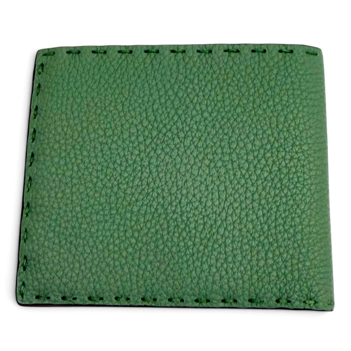 Pristine FENDI Bifold Wallet Fendi Selleria Bifold green leather mens 7M0193