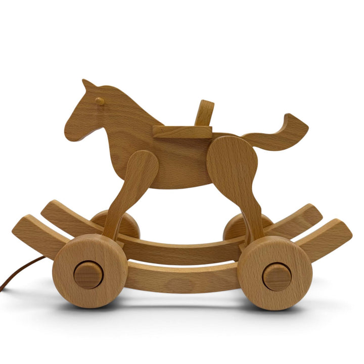 Excellent HERMES Spirit Current model rocking horse with strap natural