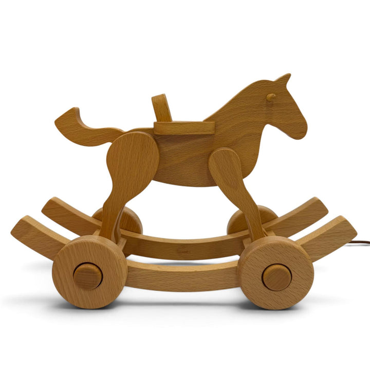 Excellent HERMES Spirit Current model rocking horse with strap natural