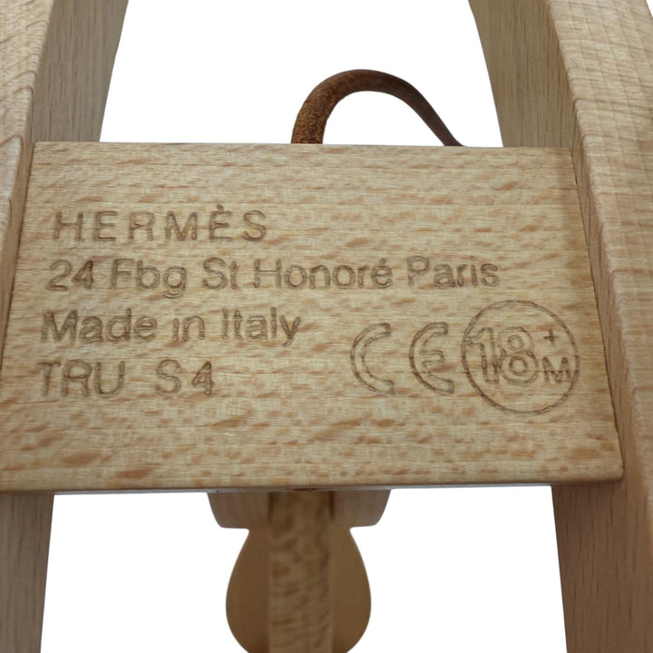 Excellent HERMES Spirit Current model rocking horse with strap natural