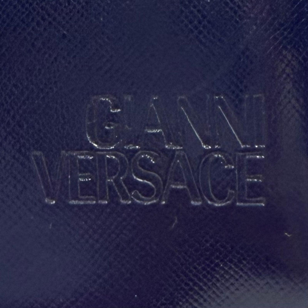 Pristine Gianni Versace Handbag Sunburst Chain Embellished 2-Way Leather