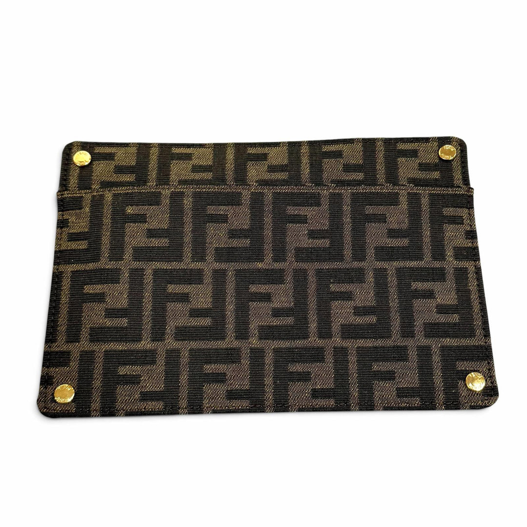 Excellent FENDI Handbag Peek-A-Boo ISEEU Medium Brown canvas Women