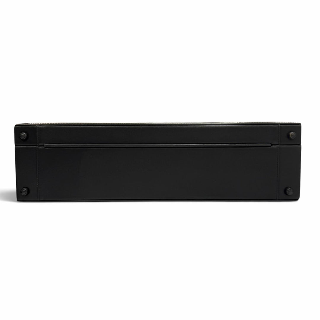Excellent MONTBLANC Business bag Attache case with lock black leather mens