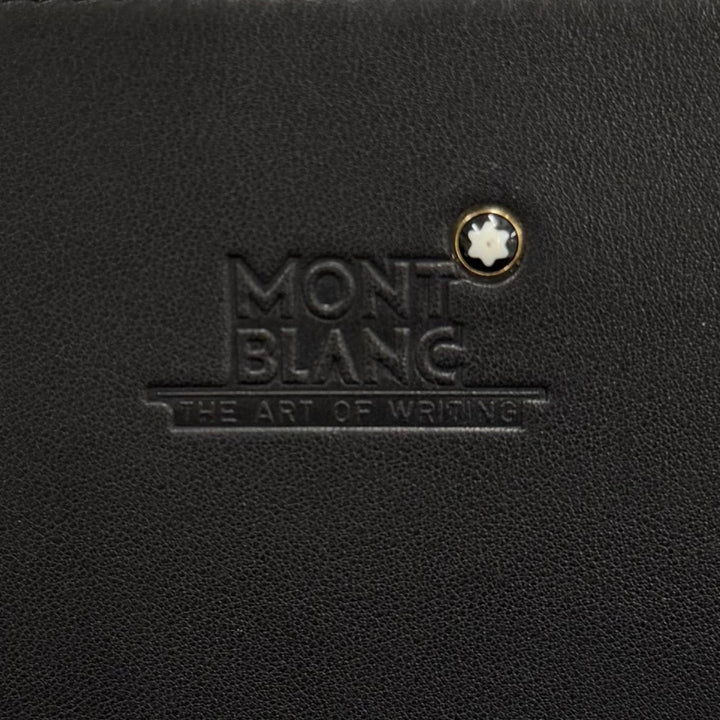 Excellent MONTBLANC Business bag Attache case with lock black leather mens