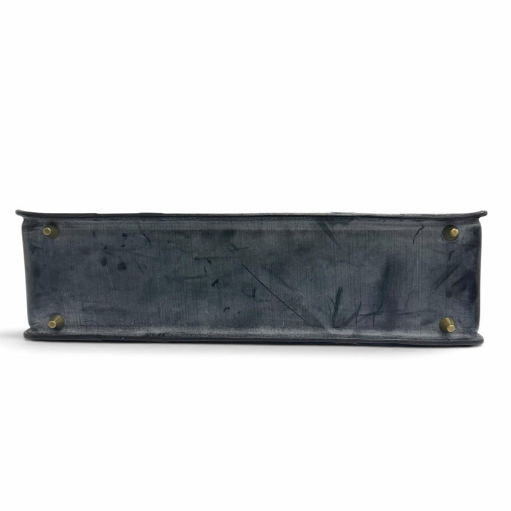 Pristine GANZO Briefcase Business bag black Bridle leather mens