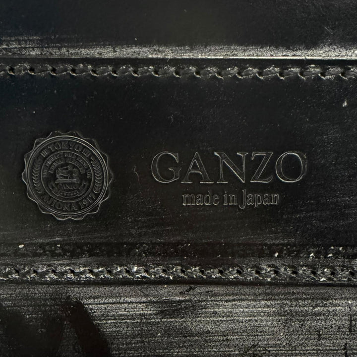 Pristine GANZO Briefcase Business bag black Bridle leather mens