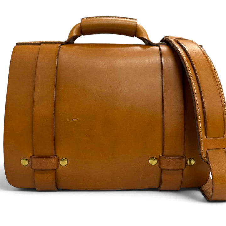 Great HERZ Briefcase 2-Way Dalles Bag Business Bag Brown Nume leather mens