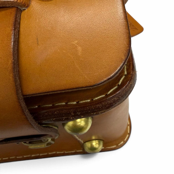 Great HERZ Briefcase 2-Way Dalles Bag Business Bag Brown Nume leather mens