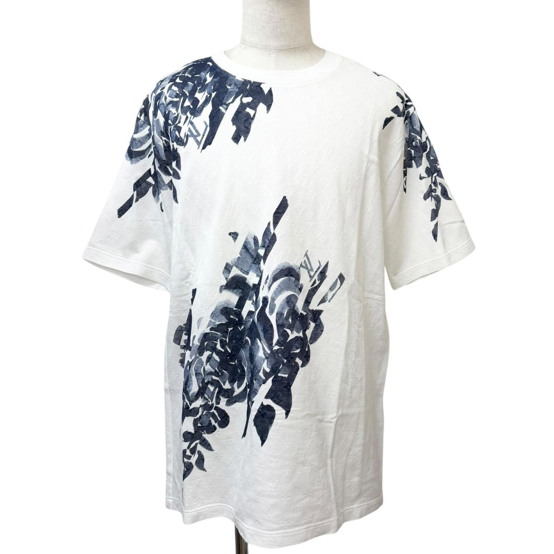 Excellent LOUIS VUITTON Short sleeve T-shirt monogram mesh white cotton mens